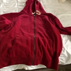 Men’s polo hoodie Sz xl, red